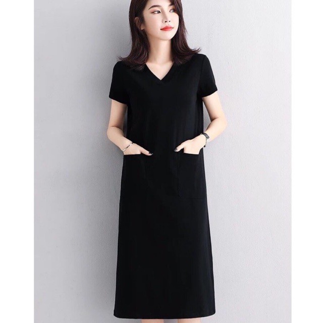 Váy suông nữ trơn đầm ngắn tay nữ HI STYLE 2021 chất liệu cotton đẹp co dãn thấm mồ hôi mặc dễ chịu thoải mái | BigBuy360 - bigbuy360.vn