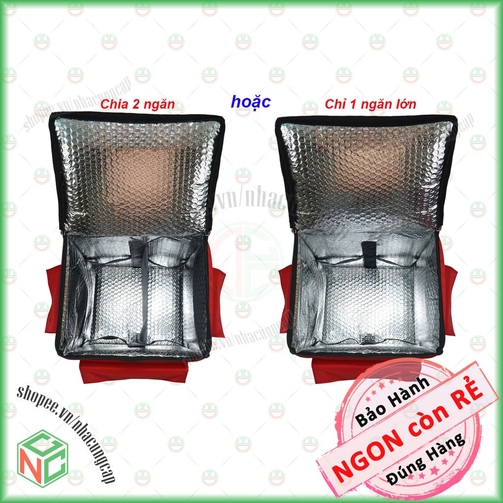 Balo Túi Giữ Nhiệt Đa Năng 36 Lít - Dài31xRộng27xCao44cm - Chuyên Dùng Cho Quán Ăn Uống, Shiper Giao Hàng - NKT-7166-36L