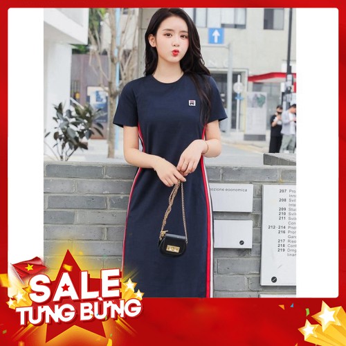 -HÀNG NHẬP KHẨU Đầm thun suông dáng dài sọc sườn mát, co giãn tốt Liên hệ mua hàng 084.209.1989