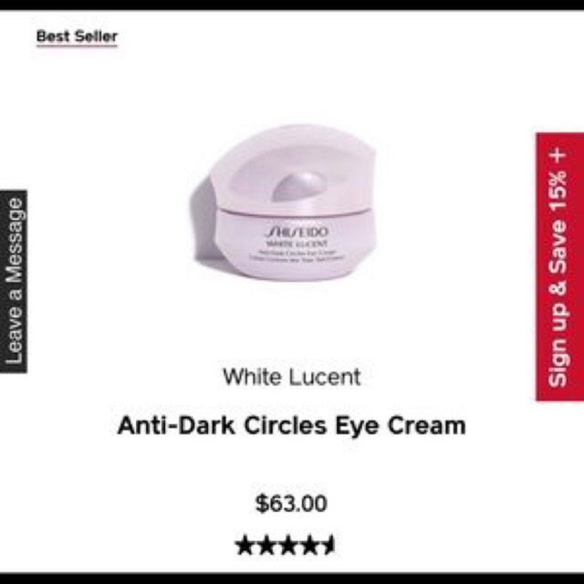 Shiseido - Kem Chống Thâm Vùng Mắt Shiseido White Lucent Anti-Dark Circles Eye Cream 15ml