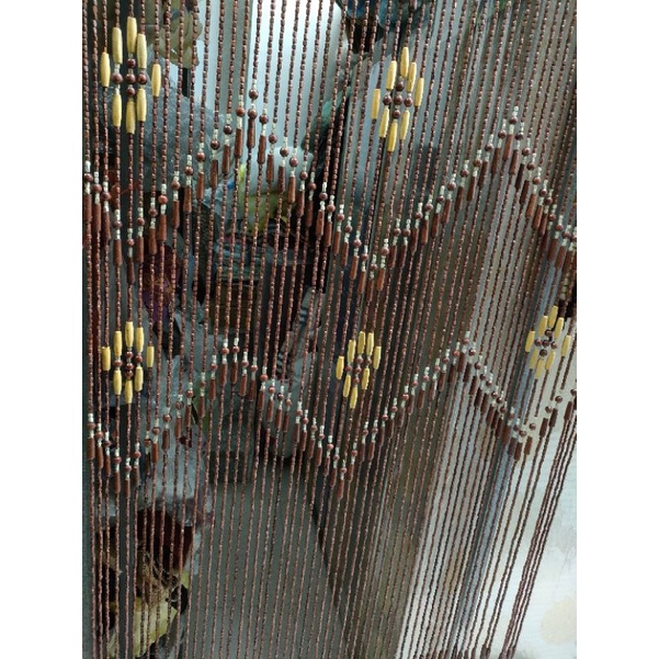 Rèm Hạt Gỗ , Hạt Nhỏ , Đan hình quả Trám R 80x cao 200cm 100cmx200cm và 120cmx200cm