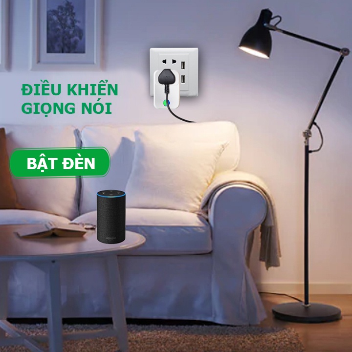 Ổ cắm thông minh - Hunonic SK01 4000W - Điều khiển từ xa bằng điện thoại qua wifi - Hàng chính hãng - Bảo hành 12 tháng