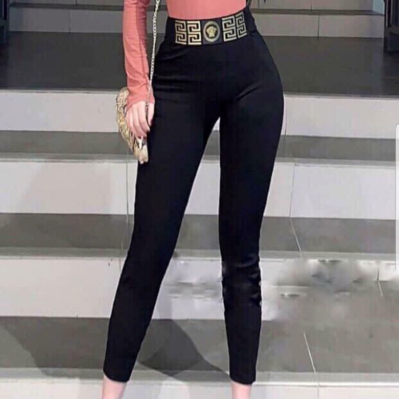 Quần legging nữ VE.SAC, cạp cao, co giãn 4 chiều