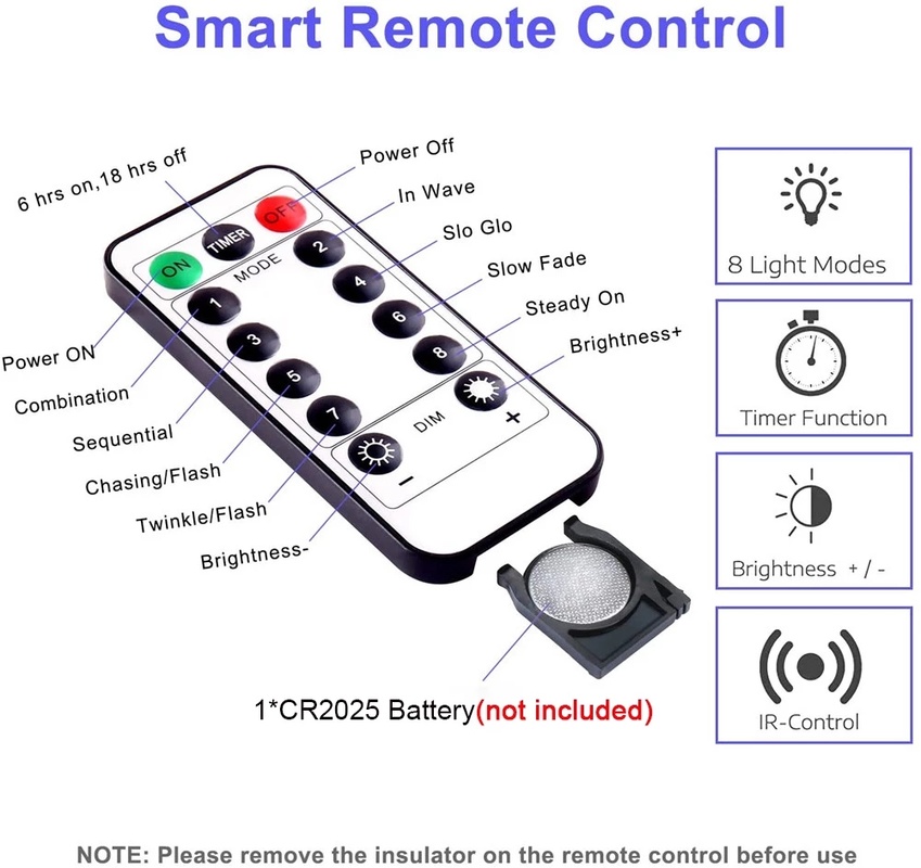 Đèn LED từ dây đồng kích thước 3M 5M dùng trang trí giáng sinh/ tiệc cưới/ năm mới ngoài trời kèm điều khiển từ xa
