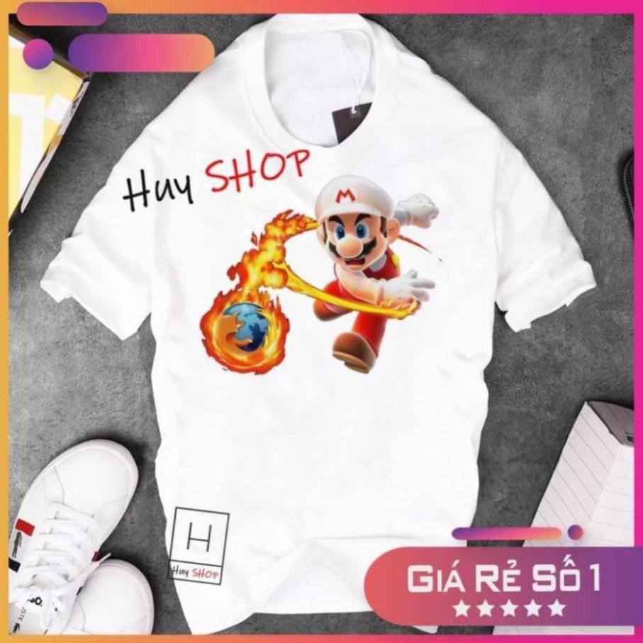 Áo thun Mario Cute dễ thương - Áo thun Hàn Quốc Unisex - Áo thun tay lỡ - Áo thun cặp đôi - Áo thun Hàn Quốc 166
