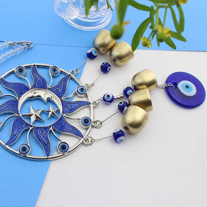 Chuông Gió May Mắn Hình Đôi Mắt Quỷ Màu Xanh Thổ Nhĩ Kỳ Treo Trang Trí Sân Vườn / Trong Nhà / Ngoà