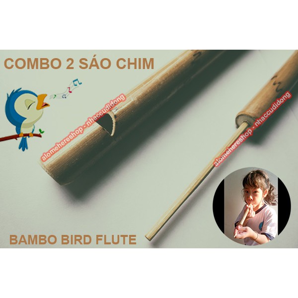 Bộ 2 Sáo Chim Rút Bằng Tre Thân Thiện Môi Trường An Toàn Cho Trẻ Nhỏ Tạo Tiếng Chim Sinh Hoạt Ngoài Trời