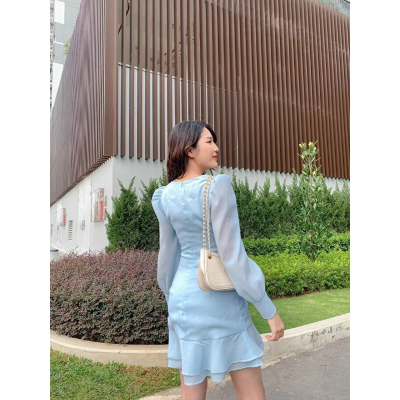 Đầm dự tiệc voan xốp đính hạt Blue Dress | BigBuy360 - bigbuy360.vn