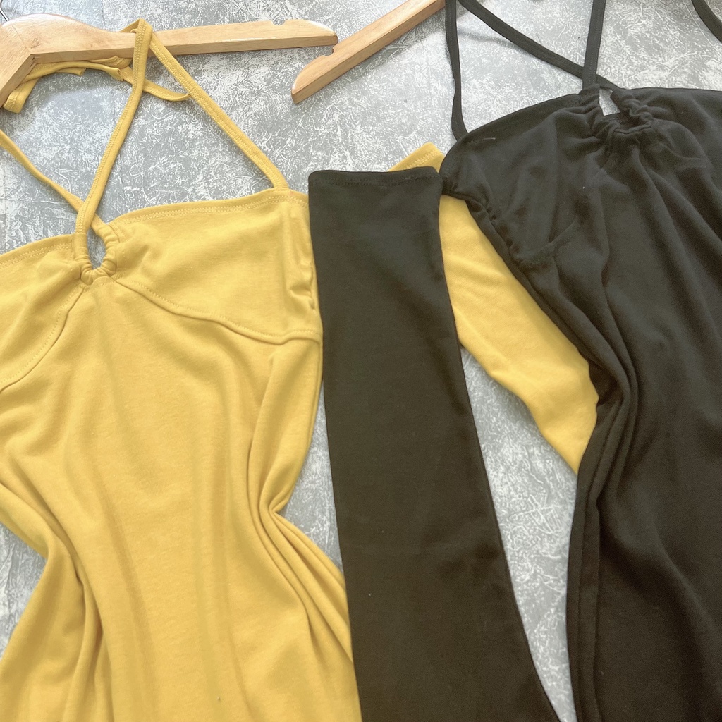 Đầm Trễ Vai Body PINKSTORE29, Dáng Ôm Dài Xẻ Tà D092