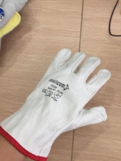 Găng tay da hàn tig ngắn -100% da bò - Size 9