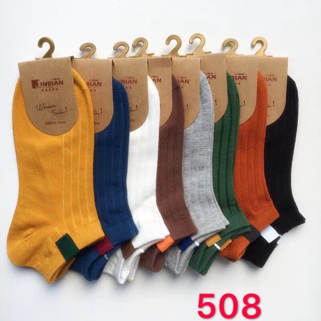 shet 10 đôi tất bảy màu đẹp lịm tim508 ( Ảnh Thật - Mẫu Mới )
