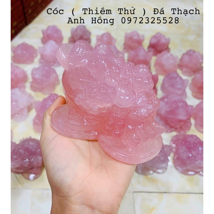 Cóc ( Thiềm Thừ ) Đá Hồng, Xanh Tự Nhiên Phong Thuỷ