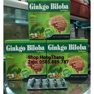 (Nhà thuốc 24h/7) Viên uống Ginkgo Biloba Bổ Sung Dưỡng Chất Cho Não Hộp 100viên.