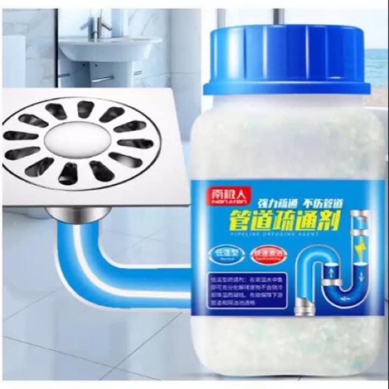 Bột thông tắc cống, đường ống nước, bồn cầu cực mạnh - nắp xanh