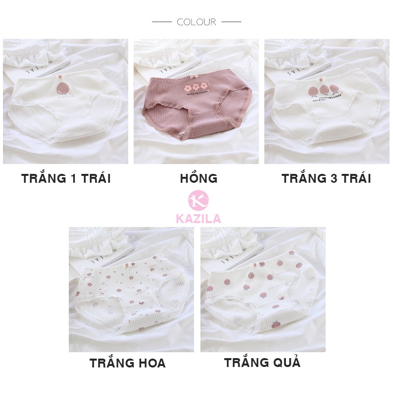 [Mã 12FASHIONSALE1 giảm 10K đơn 50K] Quần lót nữ hình quả đào dễ thương, quần lót cotton xuất Nhật Kazila QLH75 | BigBuy360 - bigbuy360.vn