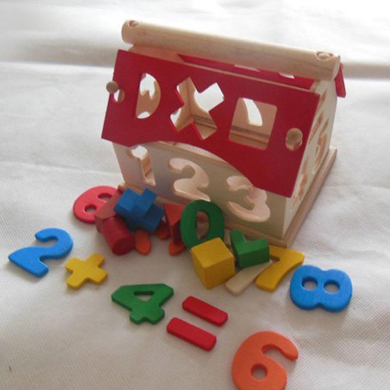 [huite]Kids Children Toys Digital Number House Building Blocks Educational Learning Intellectual Toys for Children Baby