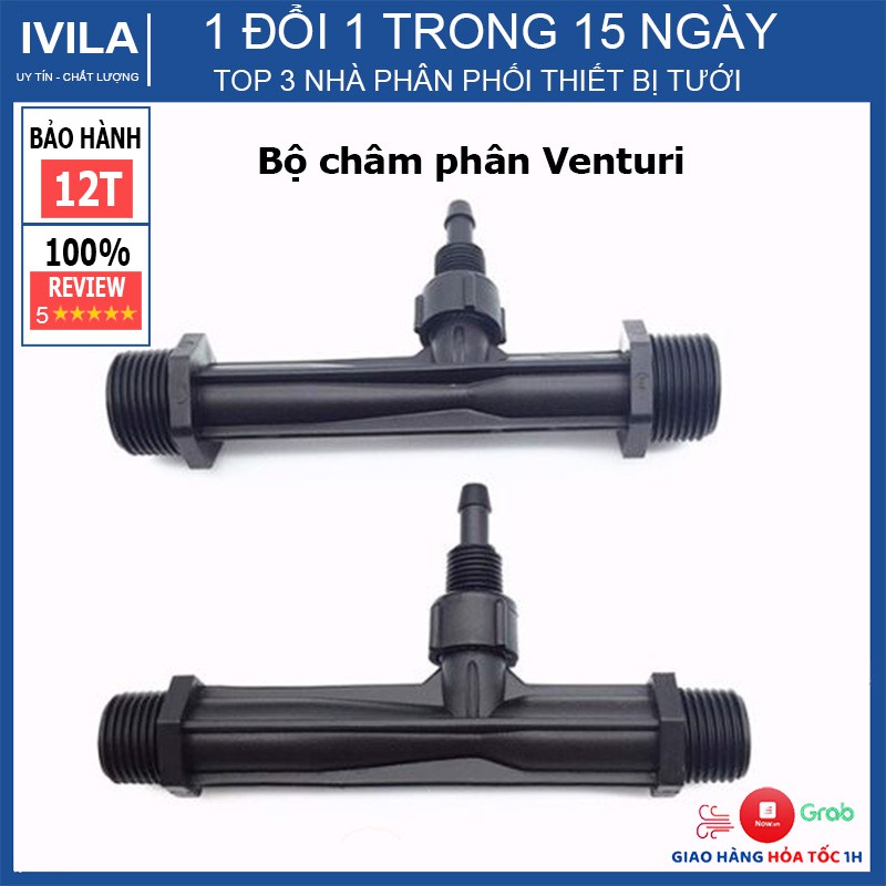 Bộ châm phân Venturi 27/34 - Thiết bị châm phân cho hệ thống tưới - Tiết kiệm chi phí và thời gian - Bảo hành 12 tháng