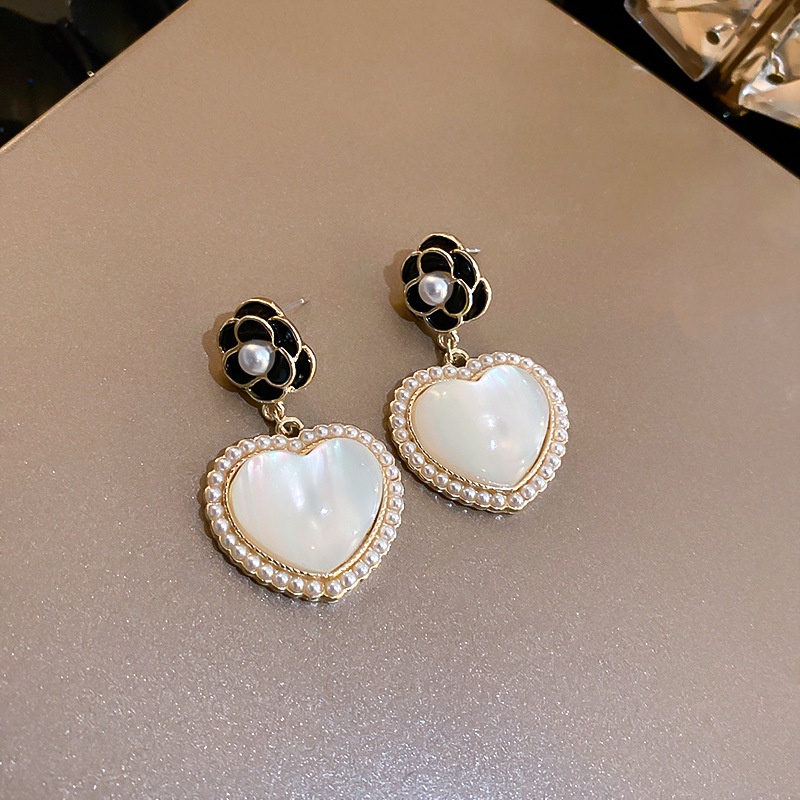 Bông Tai Bạc 925 Hình Hoa Đính Ngọc Trai Phong Cách Hàn Quốc Ngọt Ngào Thời Trang