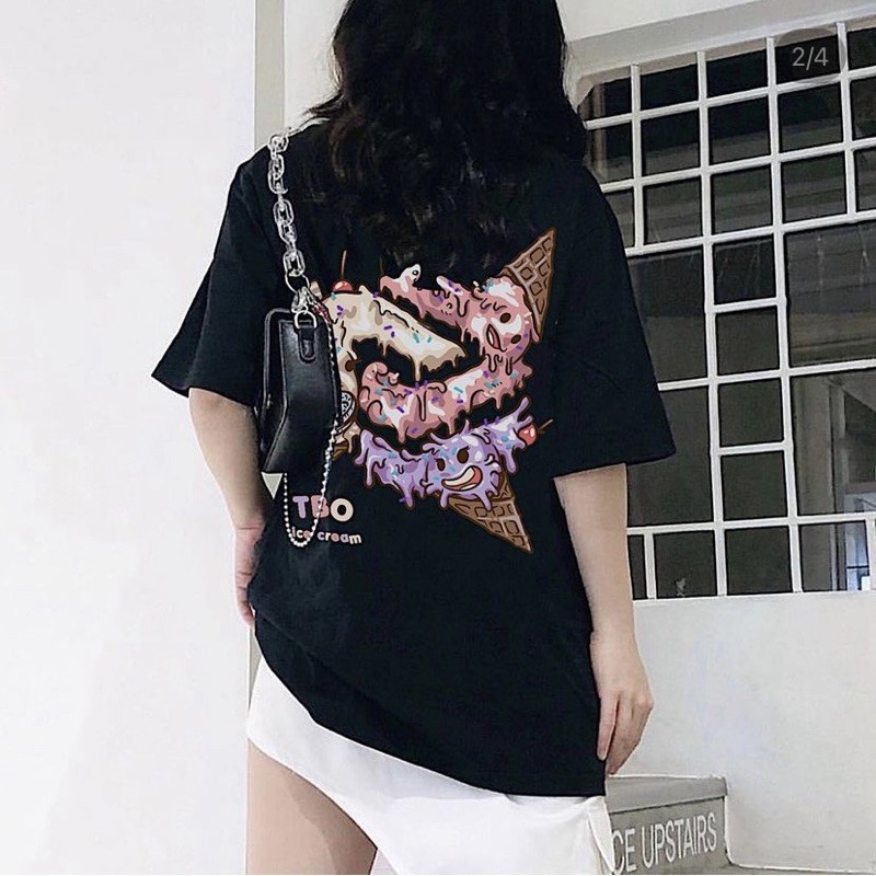 Áo thun tay lỡ Unisex Cream TBO