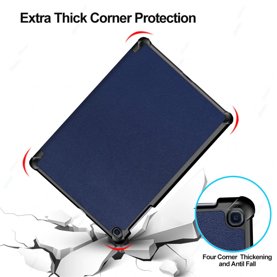 Bao da Samsung Tab A 8.0 S Pen 2019 P200/P205 Gấp 3 Khúc Lưng Cứng Có Nam Châm