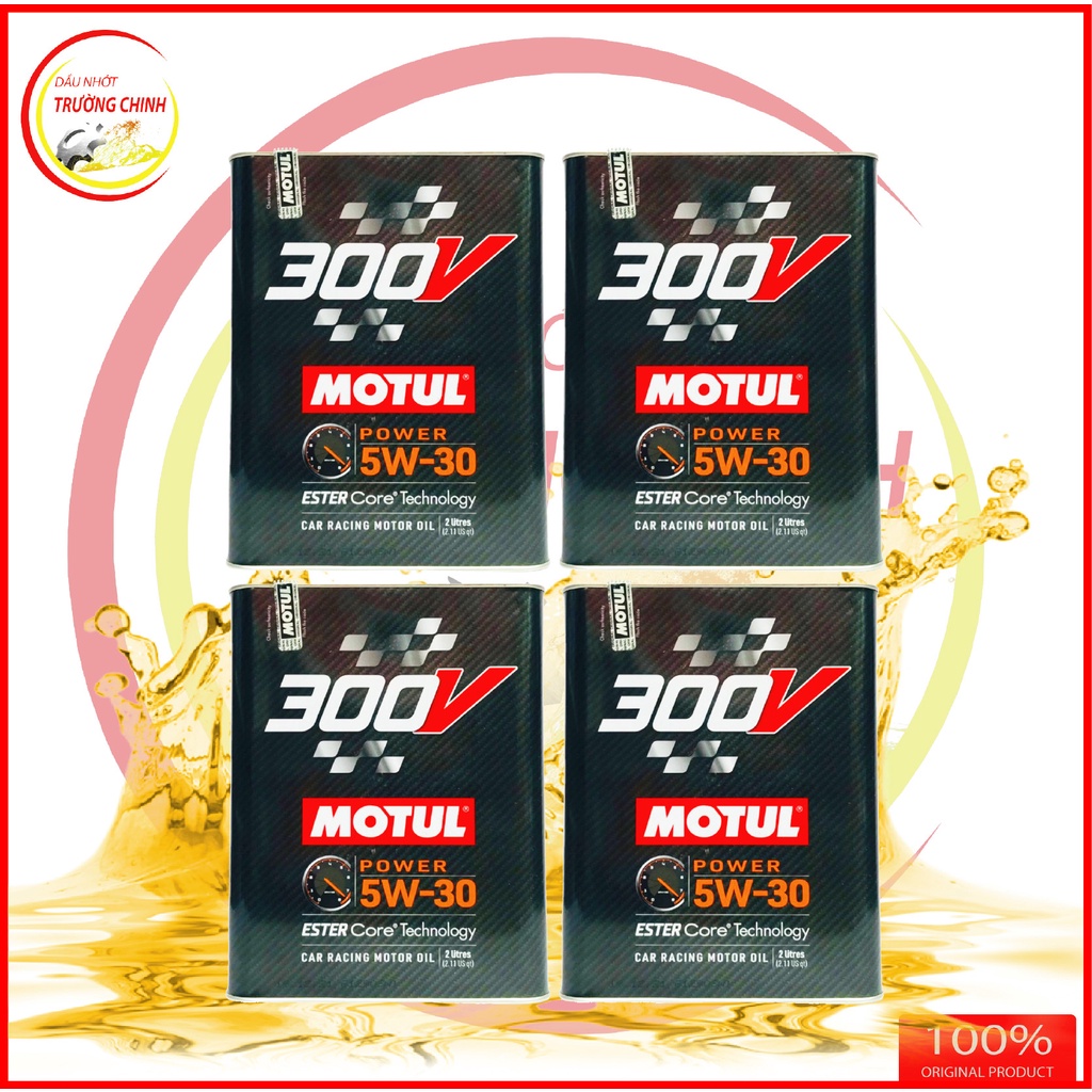 Nhớt Motul 300V Power 5W30 2L hàng nhập Pháp dành cho xe ga, ô tô