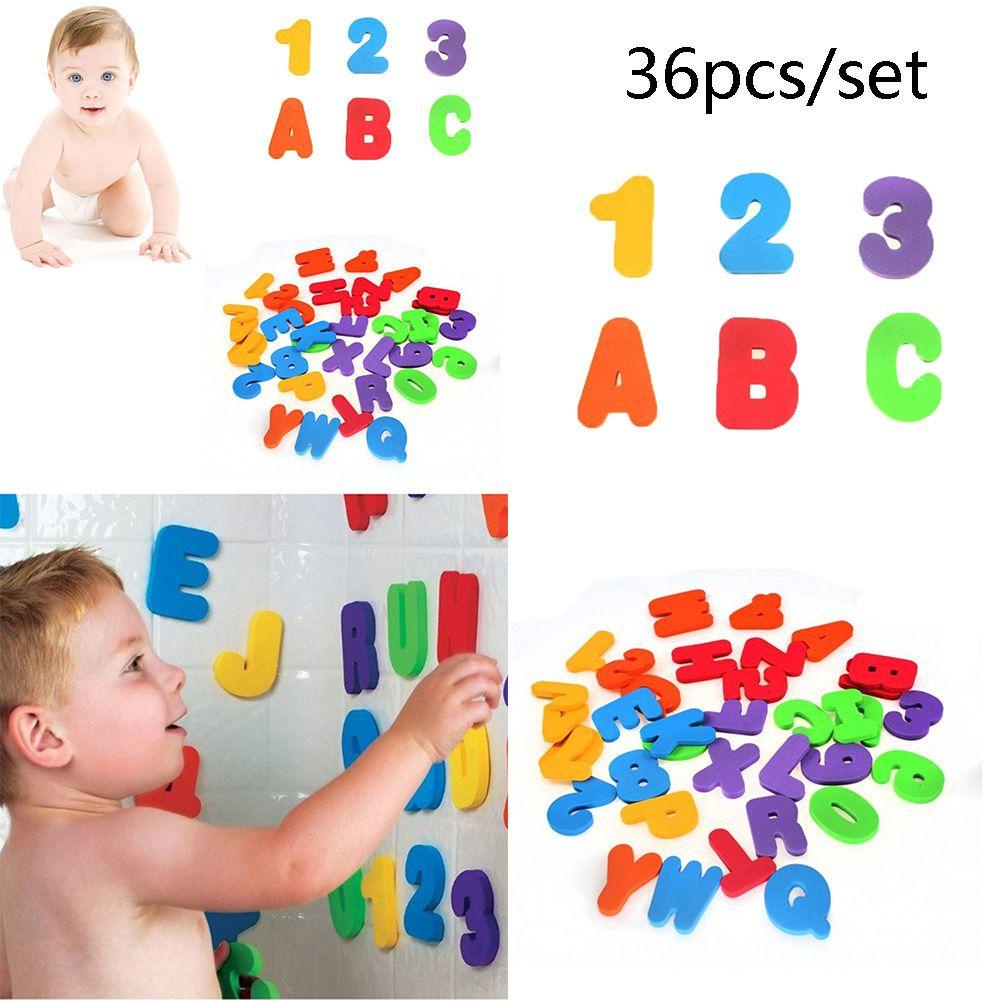 Bộ 36 Món Đồ Chơi Xếp Hình Chữ Cái Và Số Cho Bé Khi Tắm