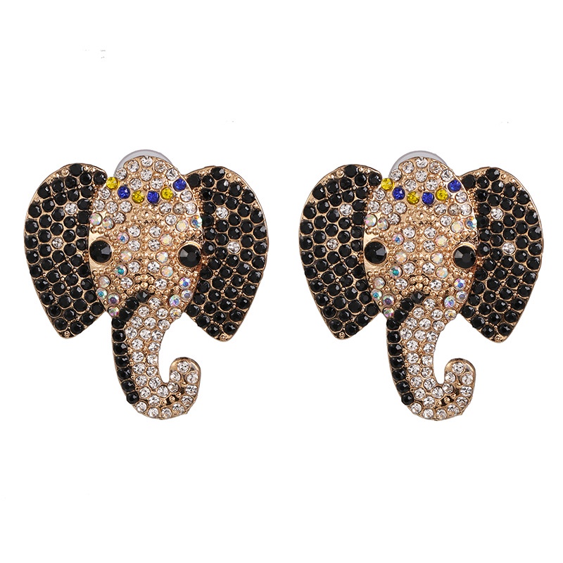Bông Tai Hợp Kim Hình Voi Đính Đá Phong Cách Boho Cổ Điển Thời Trang Cho Nữ PD687