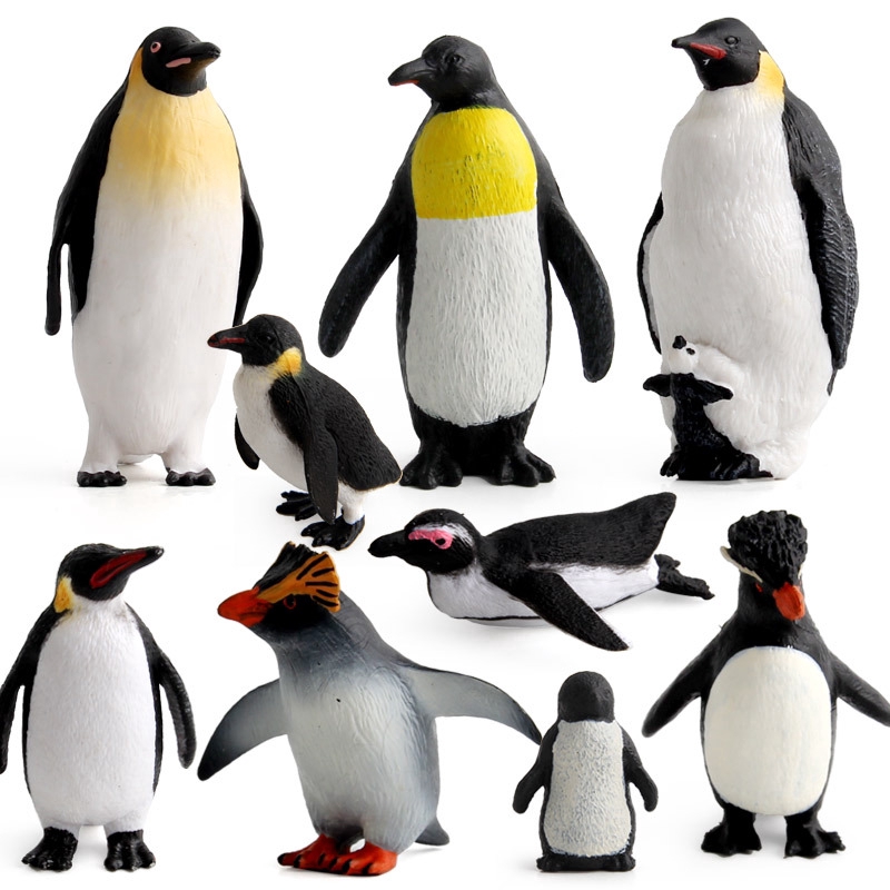 GOROCK Đồ chơi mô hình chim cánh cụt bằng nhựa cho trẻ em