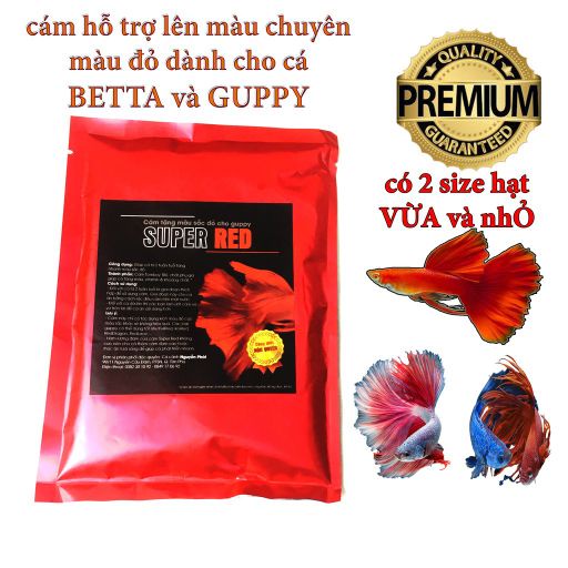 Cám Kích Đỏ Super Red Cho Guppy Betta (Super Red gói đỏ)