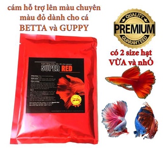 Cám kích đỏ super red cho guppy betta