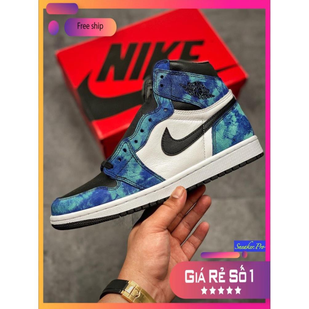 (FULL BOX + QUÀ TẶNG) Giày thể thao AIR Jordan 1 Retro High Tie Dye (W) cổ cao siêu đẹp, cá tính dành cho nam và nữ | BigBuy360 - bigbuy360.vn