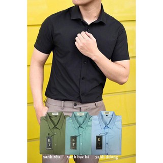 Áo sơ mi ngắn nam body hàn quốc S68