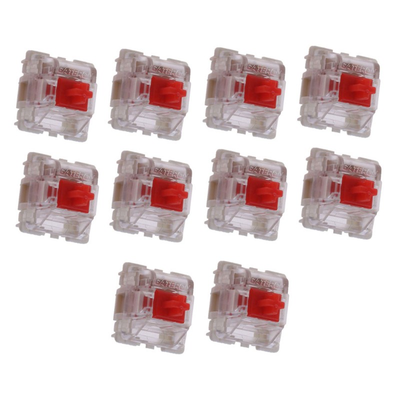 Set 10 Công Tắc Cơ Học 5 Chấu Màu Vàng Trong Suốt Gk61 Gk64 Gh60