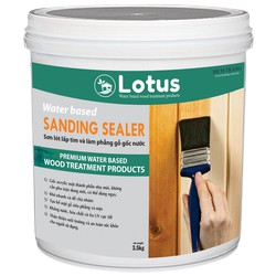 Sơn gỗ - Sơn lót gỗ, lấp tim, làm phẳng mịn, không dung môi, hệ nước - Lotus acrylic sanding sealer for wood