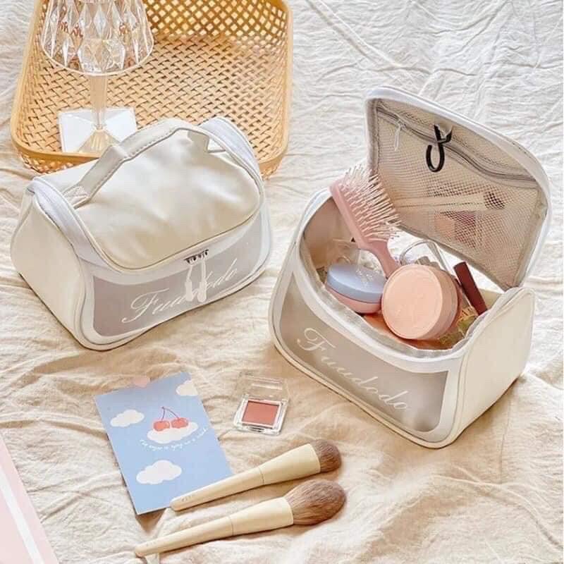 Túi xách nữ cầm tay đựng đồ mỹ phẩm đa năng COSMETIC BAG nhiều ngăn nhựa PVC chống thấm nước