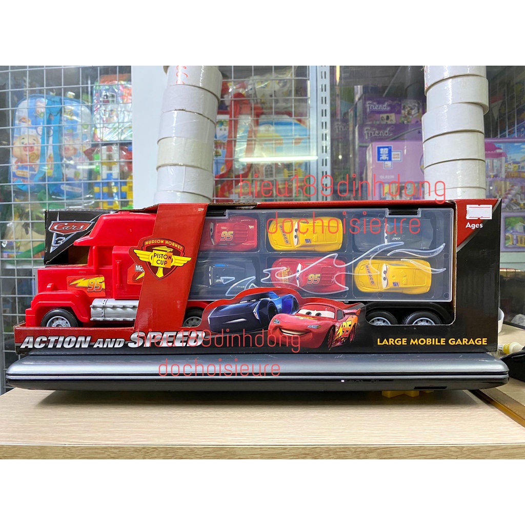 Hộp đồ chơi Xe container chở 6 xe mc queen