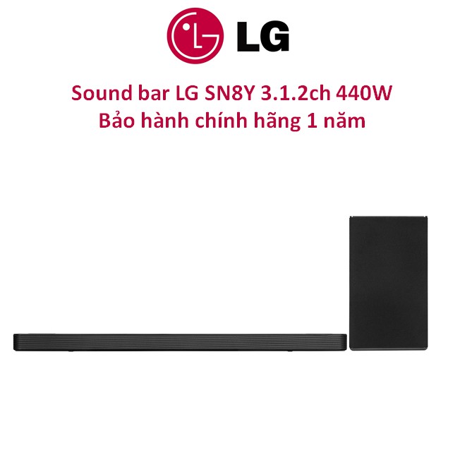 Loa thanh Soundbar LG 3.1.2 SN8Y 440W công nghệ Meridian Chính hãng
