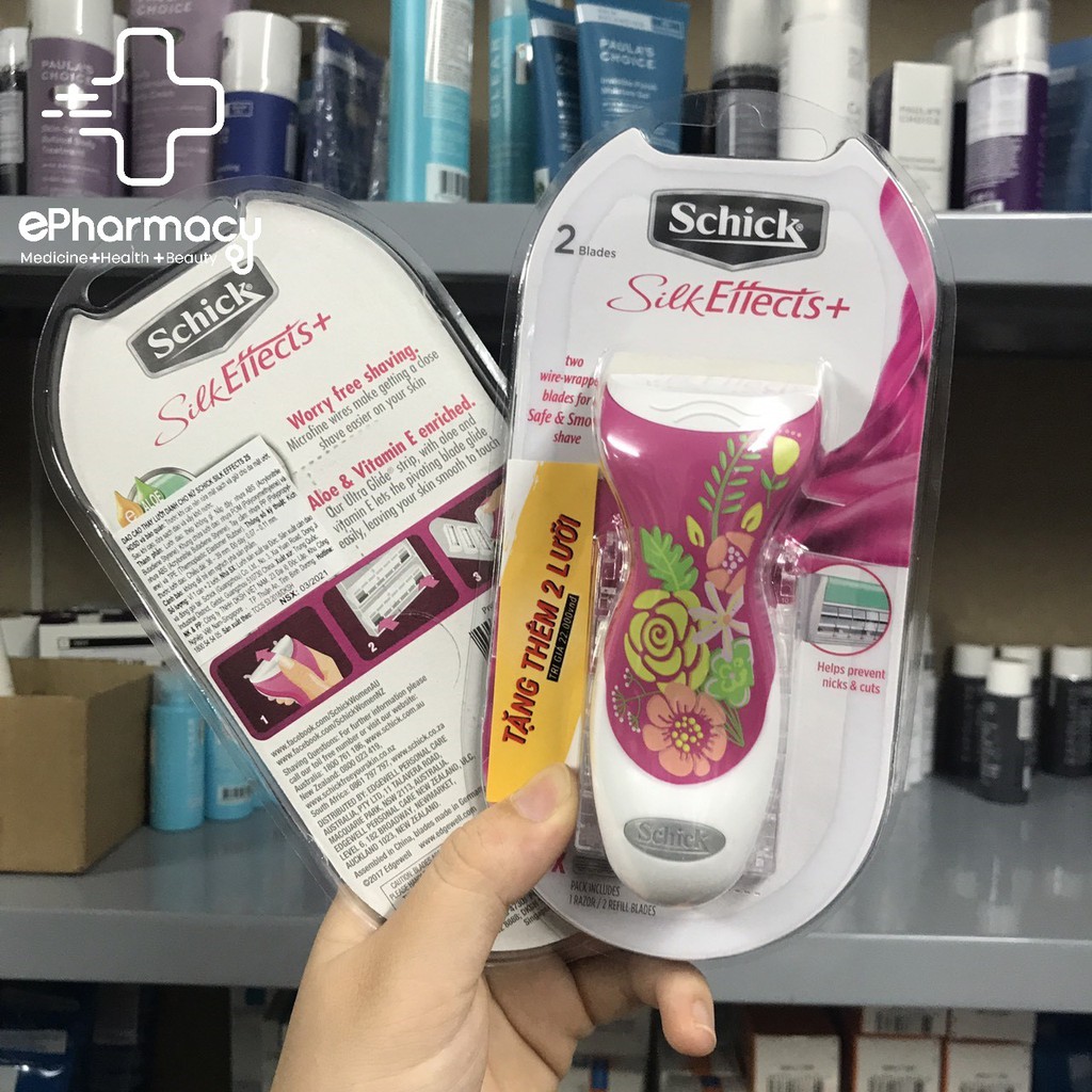 Dao cạo cho nữ Schick Effect + 2S – Bộ dao cạo Schick + 02 lưỡi