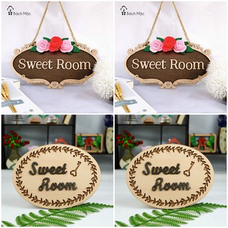 Bảng gỗ treo cửa phòng trang trí Sweet Room