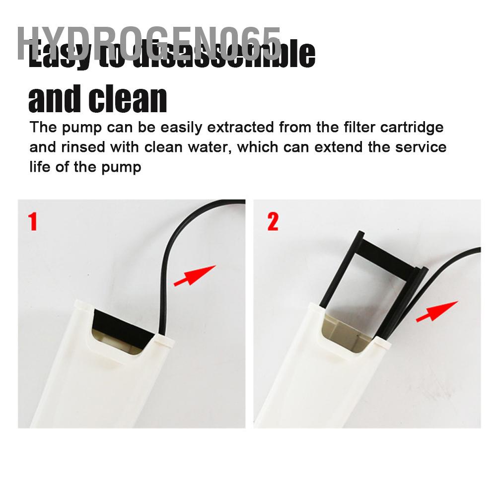 Thác nước mini 3W xây dựng trong máy bơm lọc bể cá rùa mức nước thấp làm sạch không tiếng EU 100‑240v