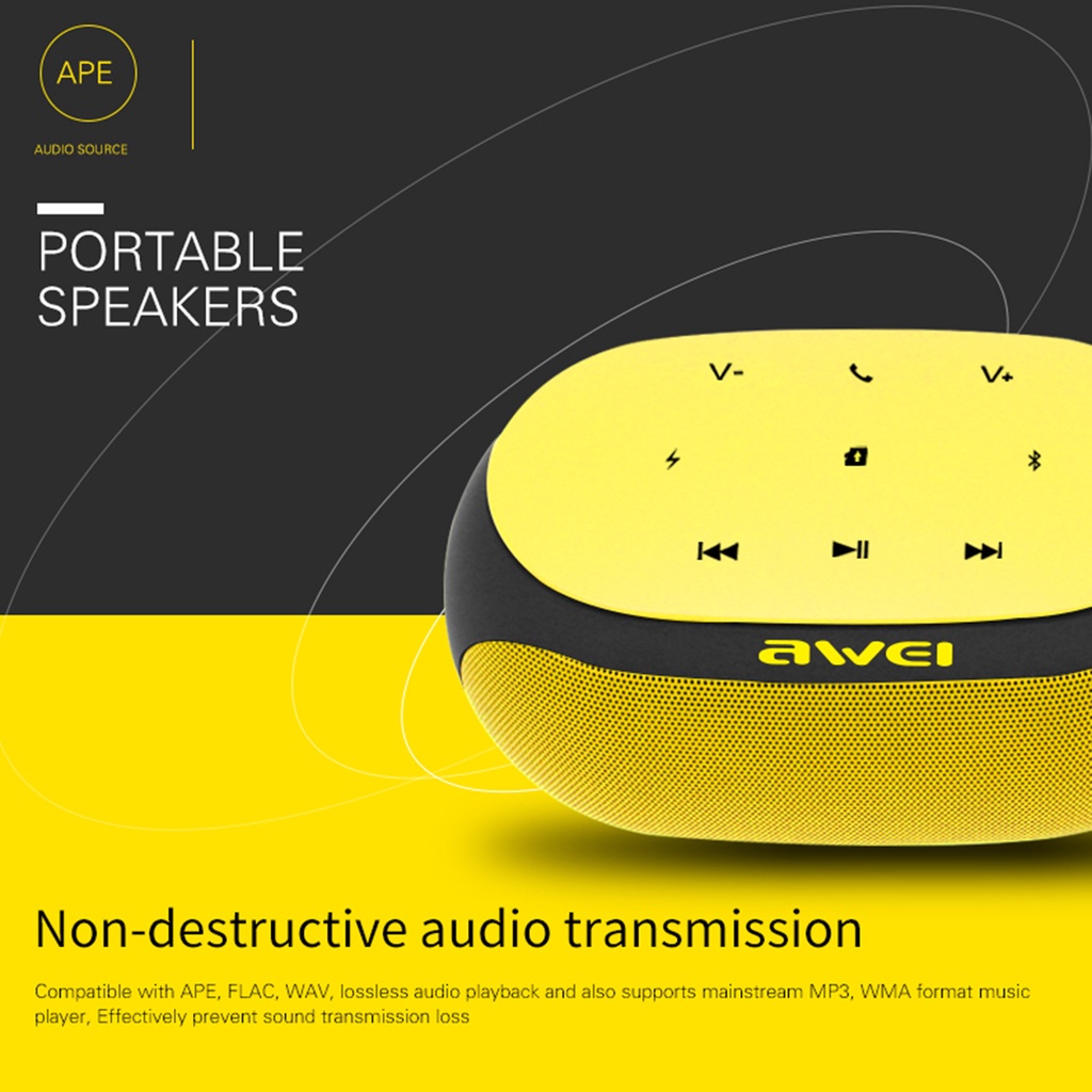 Loa Bluetooth Awei Y200 Mini Hỗ Trợ Đọc Thẻ Nhớ Tiện Dụng
