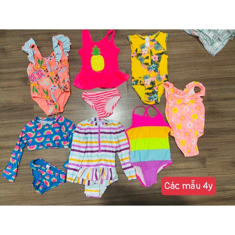 Bikini bé gái xuất dư, đồ bơi bé gái C.at&amp;Ja.ck size 12m-5y mẫu hot 2022