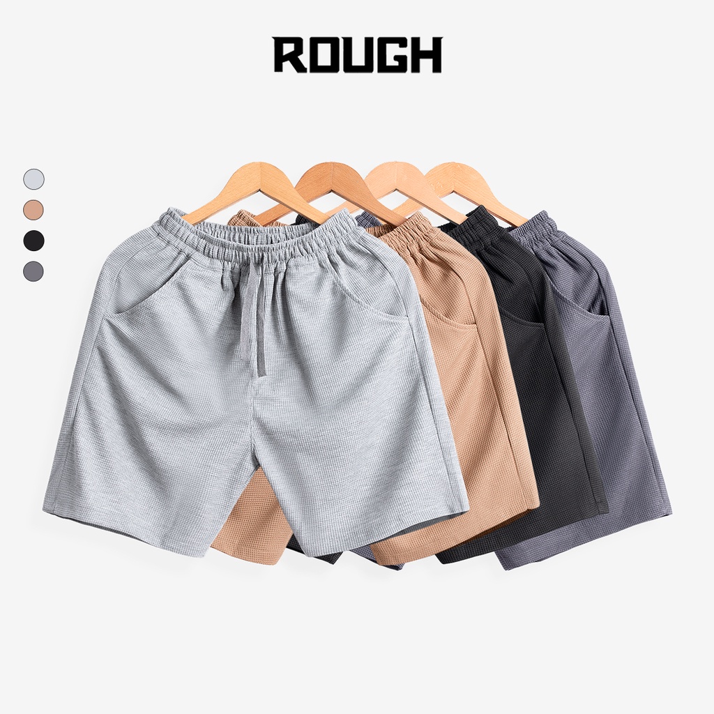 Quần Short Đùi Nam Thun Cotton Tổ Ong ROUGH 4 Màu Dễ Phối Đồ