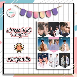 [HANDEMADE] Cờ treo trang trí BrightWin (9 lá + Dây)