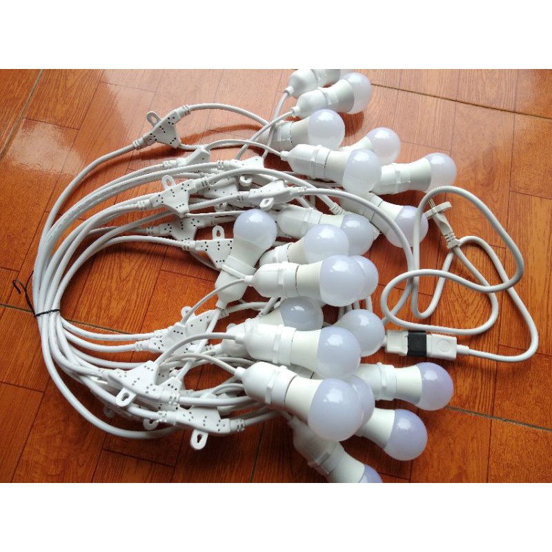 Dây treo trang trí ngoài trời chống nước 10m 20 bóng