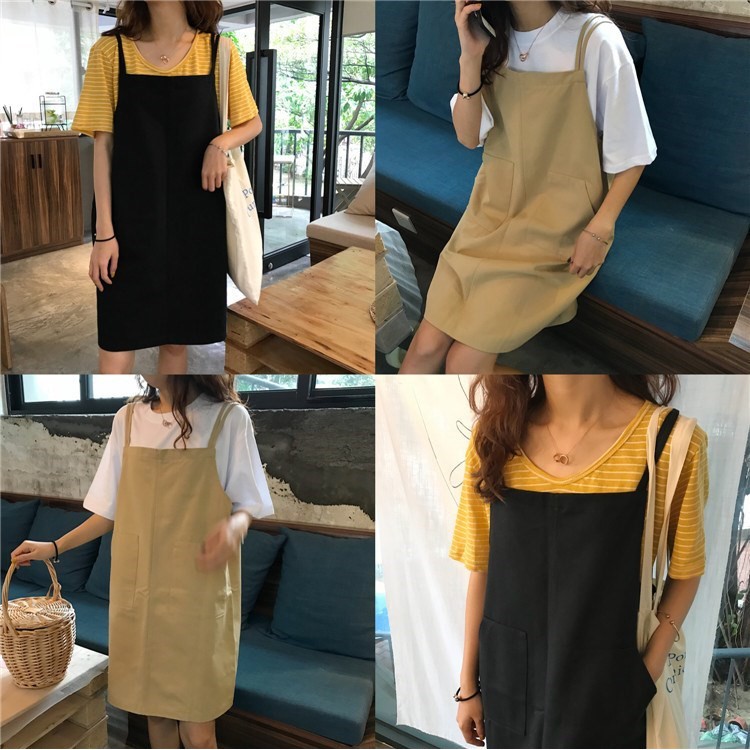 ⚡️SALE SẬP GIÁ⚡️ Váy yếm kaki 2 túi (Sỉ từ 5sp bất kỳ)