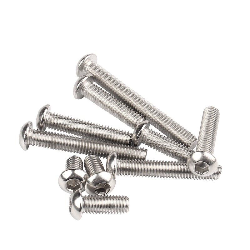 Vít Đầu Lục Giác Tròn Bằng Inox 304 M5 / m6 / m8 / m10 Chuyên Dụng