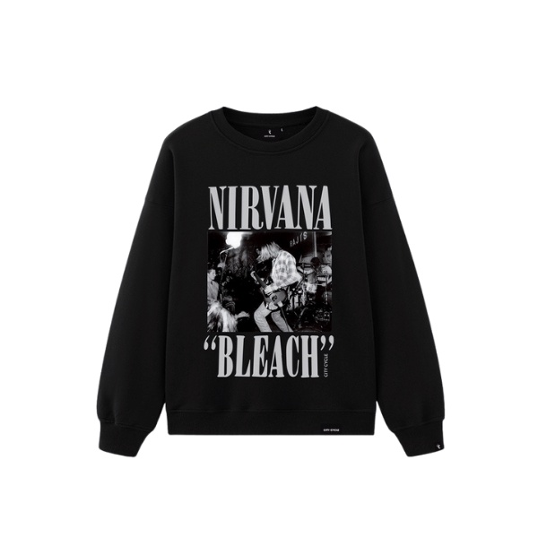Áo Sweater NIRVANA Cổ Tròn Form Unisex Chất Vải Nỉ Bông Cao Cấp