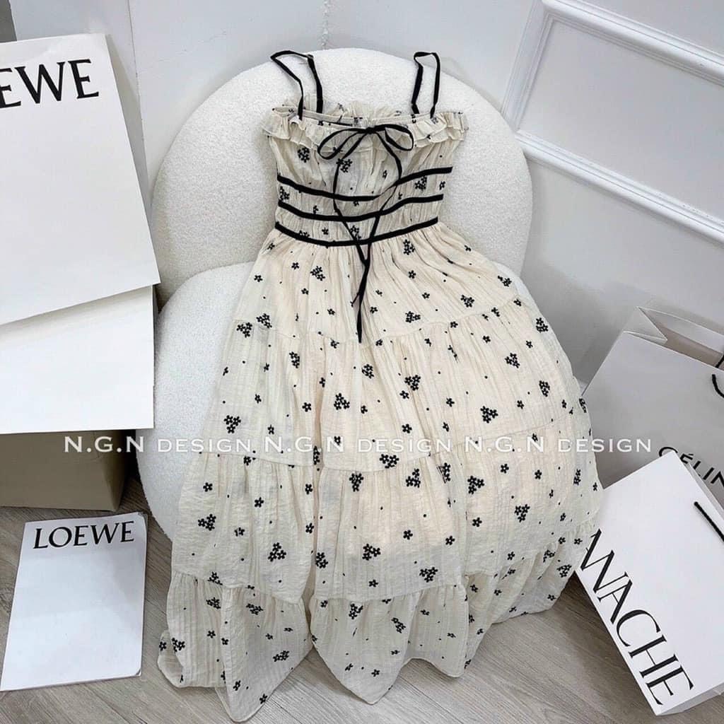 VÁY ĐŨI CỰC MÁT KẾT HỢP VỚI HỌA TIẾT HOA CÚC CỰC XINH CHO BÉ⚡ FREE SHIP⚡️