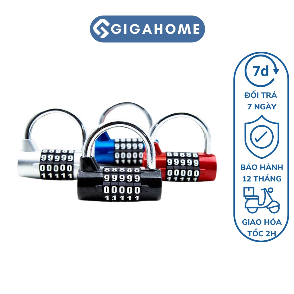 Ổ Khóa 5 Số Mật Mã GIGAHOME Cao Cấp Chống Trộm Đảm Bảo An Toàn Cho Nhà Cửa 5334